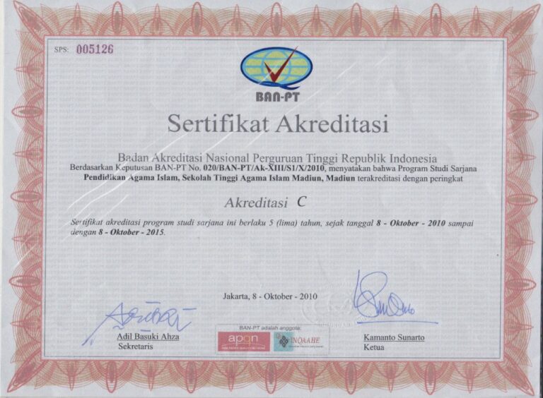 Akreditasi STAI Madiun